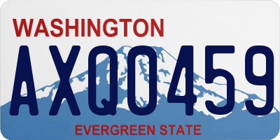 WA license plate AXQ0459