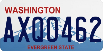 WA license plate AXQ0462