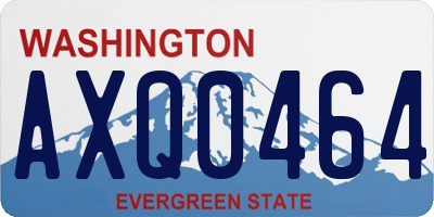 WA license plate AXQ0464