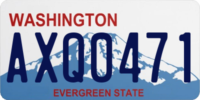 WA license plate AXQ0471