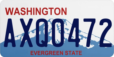 WA license plate AXQ0472