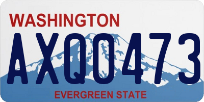 WA license plate AXQ0473
