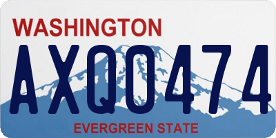 WA license plate AXQ0474