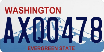 WA license plate AXQ0478