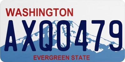 WA license plate AXQ0479