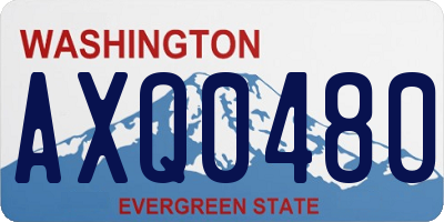 WA license plate AXQ0480