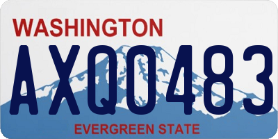 WA license plate AXQ0483