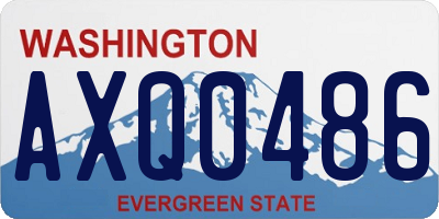 WA license plate AXQ0486