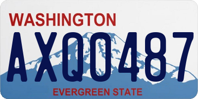 WA license plate AXQ0487