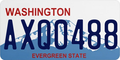 WA license plate AXQ0488