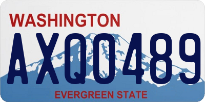 WA license plate AXQ0489