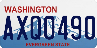 WA license plate AXQ0490