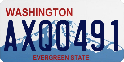 WA license plate AXQ0491