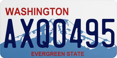 WA license plate AXQ0495