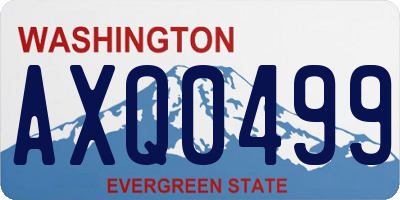 WA license plate AXQ0499