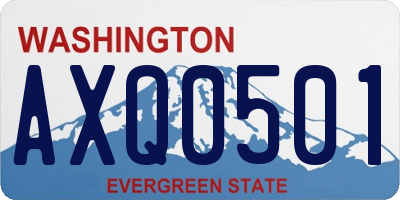WA license plate AXQ0501