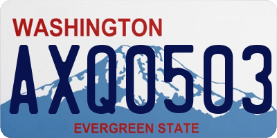 WA license plate AXQ0503