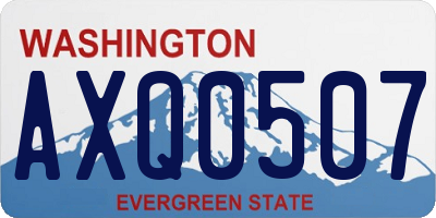 WA license plate AXQ0507