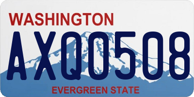 WA license plate AXQ0508