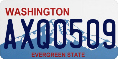 WA license plate AXQ0509