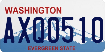 WA license plate AXQ0510
