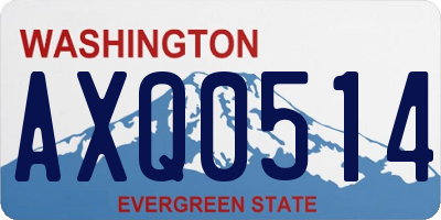 WA license plate AXQ0514
