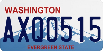 WA license plate AXQ0515