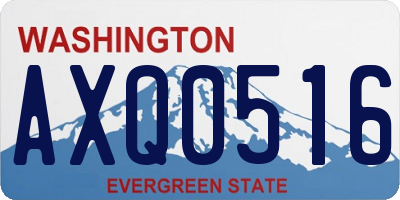 WA license plate AXQ0516