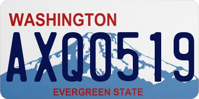WA license plate AXQ0519