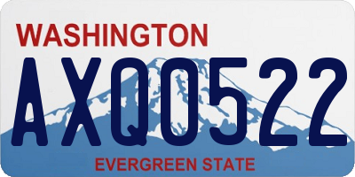 WA license plate AXQ0522