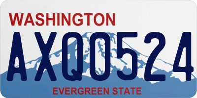 WA license plate AXQ0524