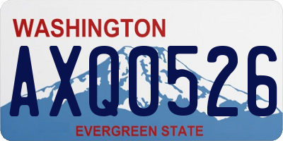 WA license plate AXQ0526
