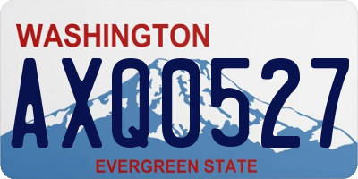 WA license plate AXQ0527