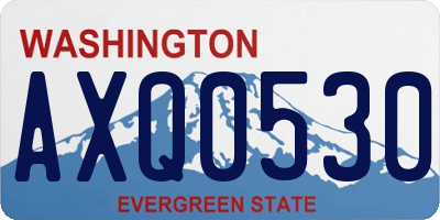 WA license plate AXQ0530