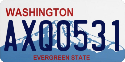 WA license plate AXQ0531