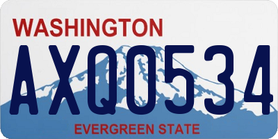 WA license plate AXQ0534