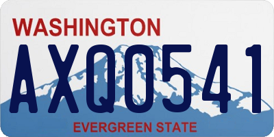 WA license plate AXQ0541