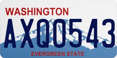 WA license plate AXQ0543