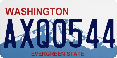 WA license plate AXQ0544