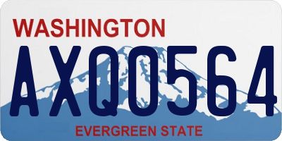 WA license plate AXQ0564