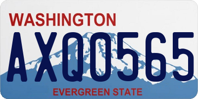 WA license plate AXQ0565