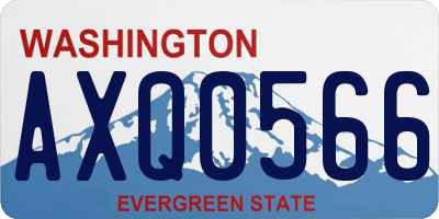 WA license plate AXQ0566