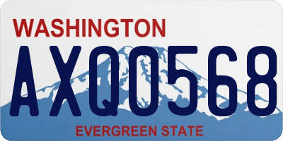 WA license plate AXQ0568