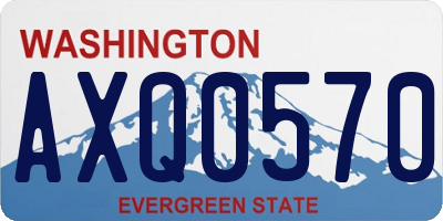 WA license plate AXQ0570