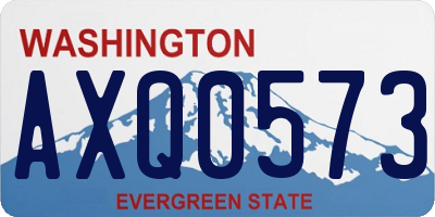 WA license plate AXQ0573