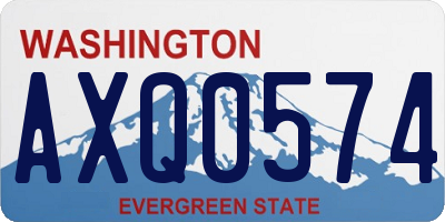 WA license plate AXQ0574