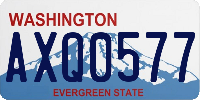 WA license plate AXQ0577