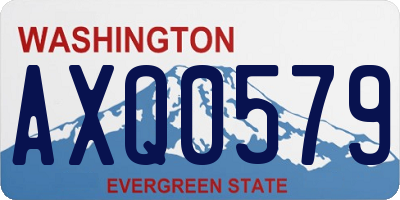 WA license plate AXQ0579
