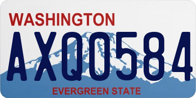WA license plate AXQ0584