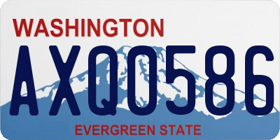 WA license plate AXQ0586
